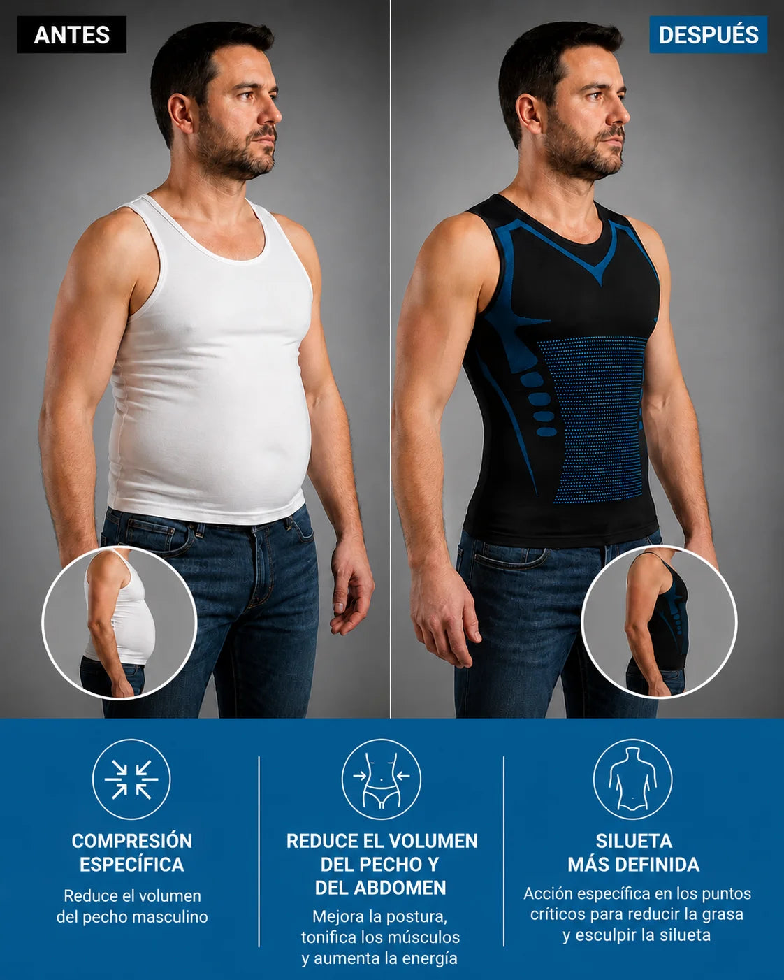 Oculta y elimina la barriga y los michelines bajo la ropa con SlimFit™ 🔥  OFERTA DEL DÍA PAGA 2 LLEVA 3🎁