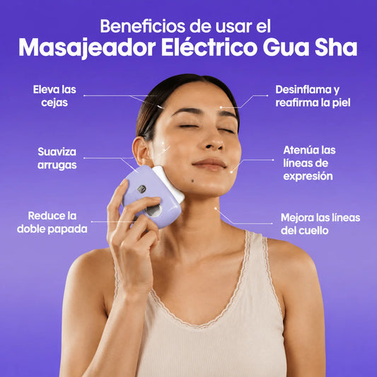 Masajeador facial eléctrico Gua Sha™ +🎁 REGALO SERUM REJUVENECEDOR