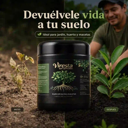 VIRESTA PODER DE RAÍZ™ Activador natural de suelo para plantas más fuertes y sanas. (300Gr)