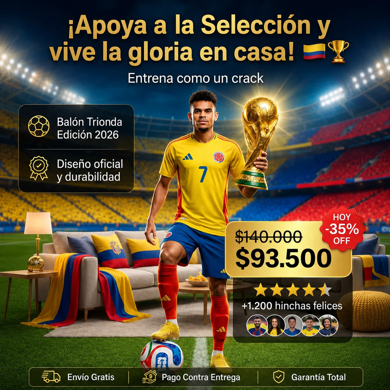 TRIONDA™ BALON OFICIAL MUNDIAL 2026 🎁El Regalo Perfecto para los verdaderos apasionados del fútbol