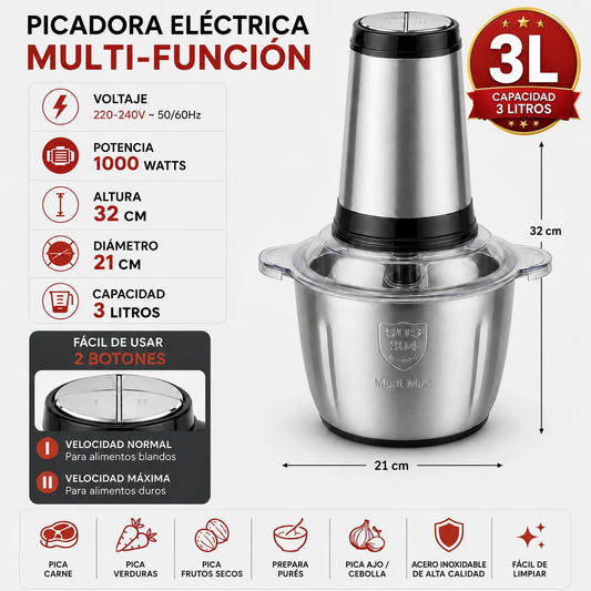 Procesador Express™ 3L De Acero Inoxidable  1000 WATTS