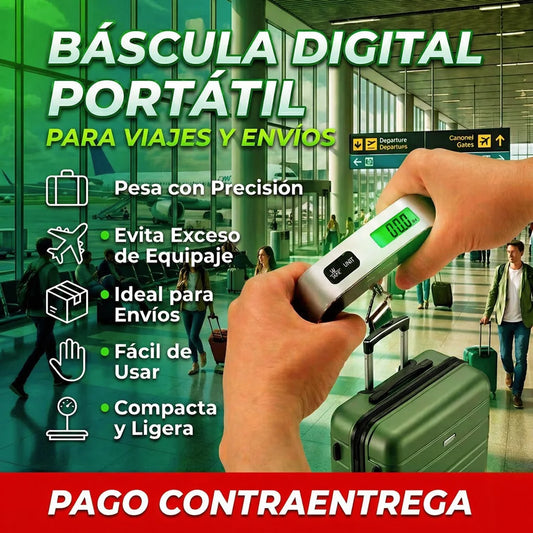 ✈️ Báscula Digital 50 kg – Viaja sin Sobrecostos