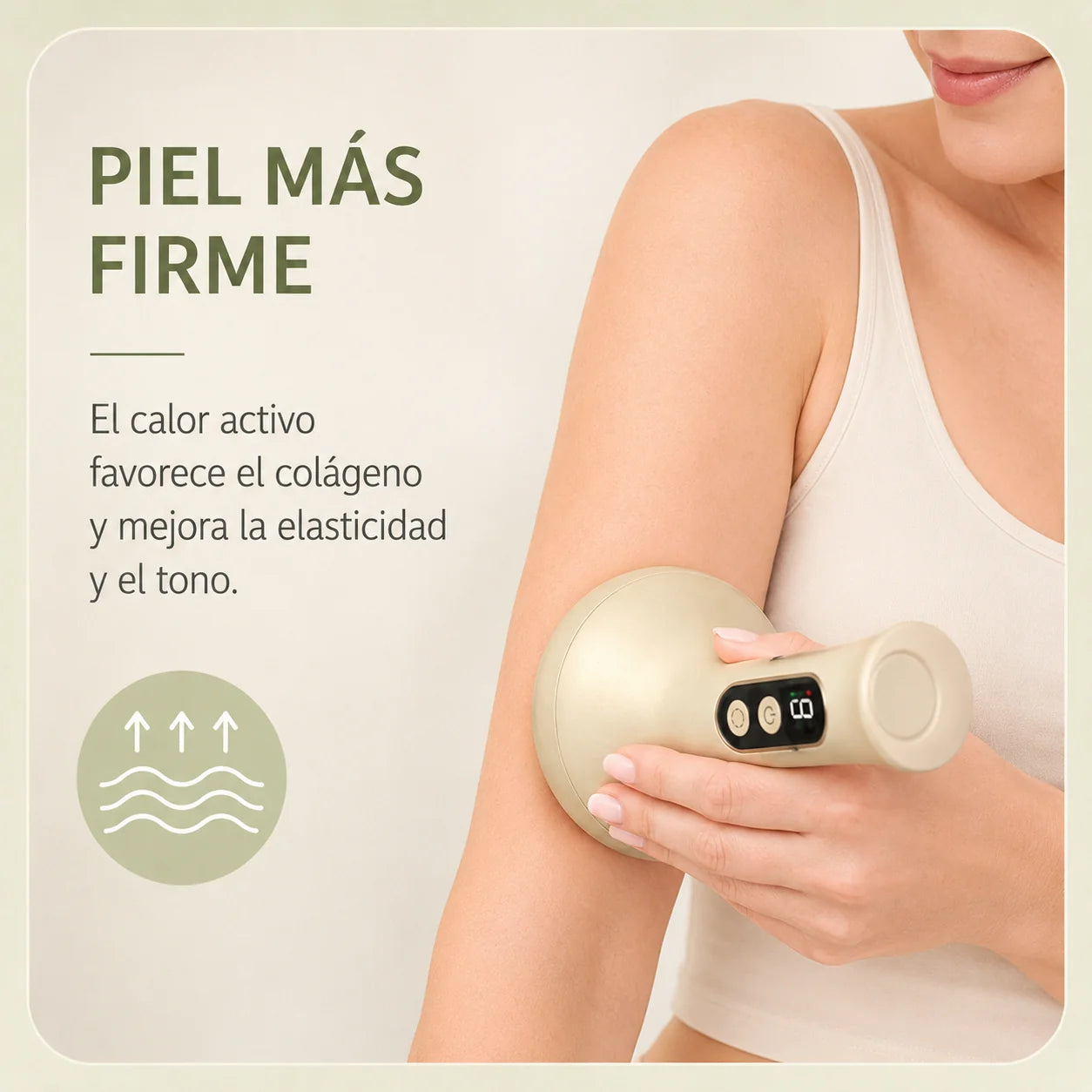 Masajeador Anticelulítico Skintec® Combina succión y calor terapéutico para reducir la grasa localizada y tonificar.