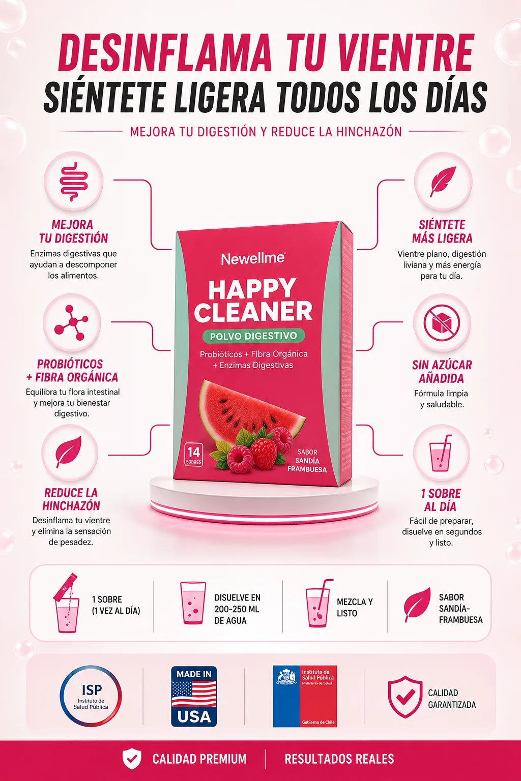 Happy Cleaner™ Vientre plano,desinflama y reduce en solo semanas.