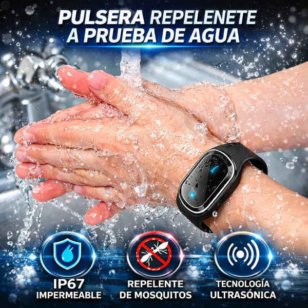Pulsera Repelente De Mosquitos Ultrasónico Impermeable - SonicShield PRO™