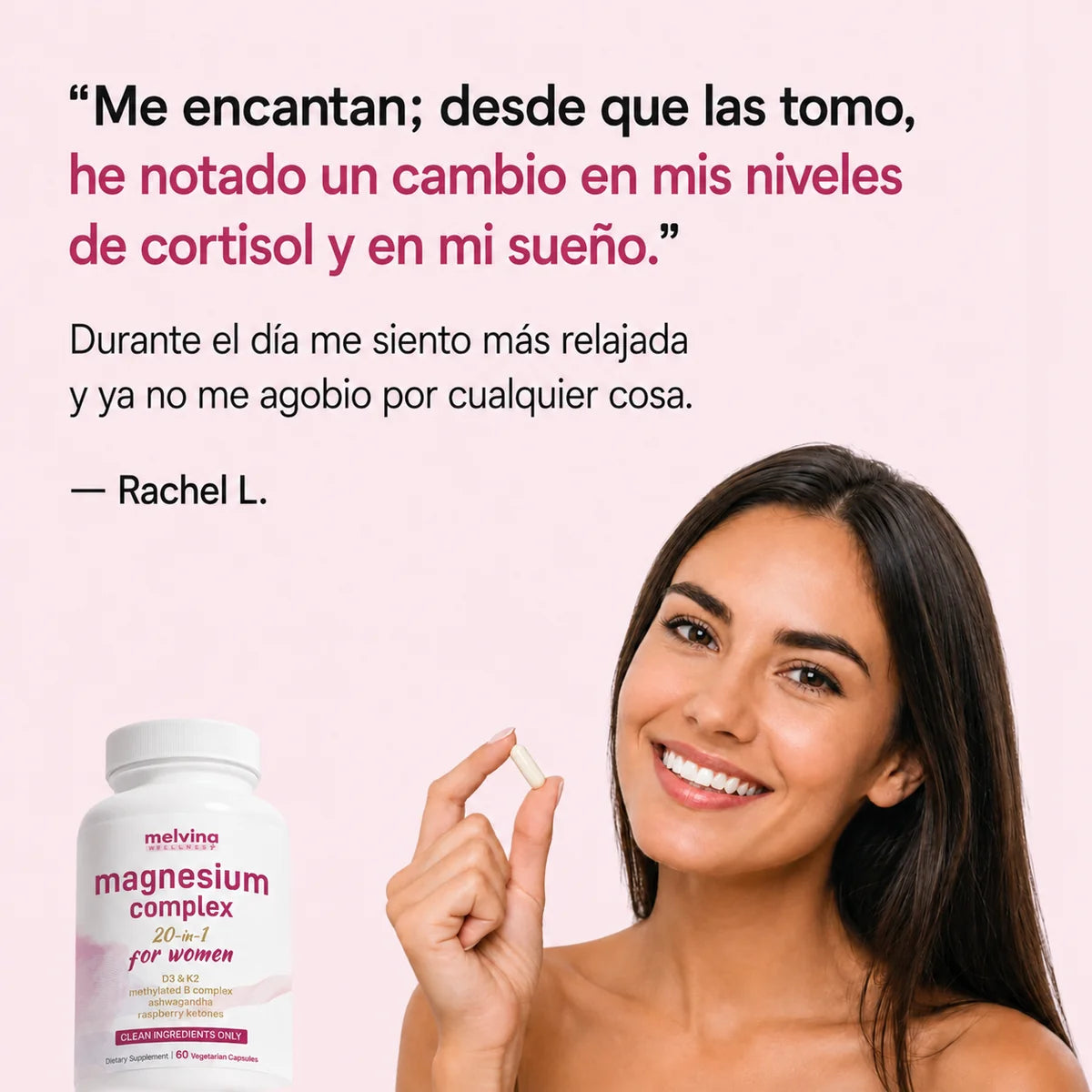 Magnesium 20 en 1 para Mujeres™ 2 cápsulas al día es todo lo que necesitas para volver a vivir sin achaques