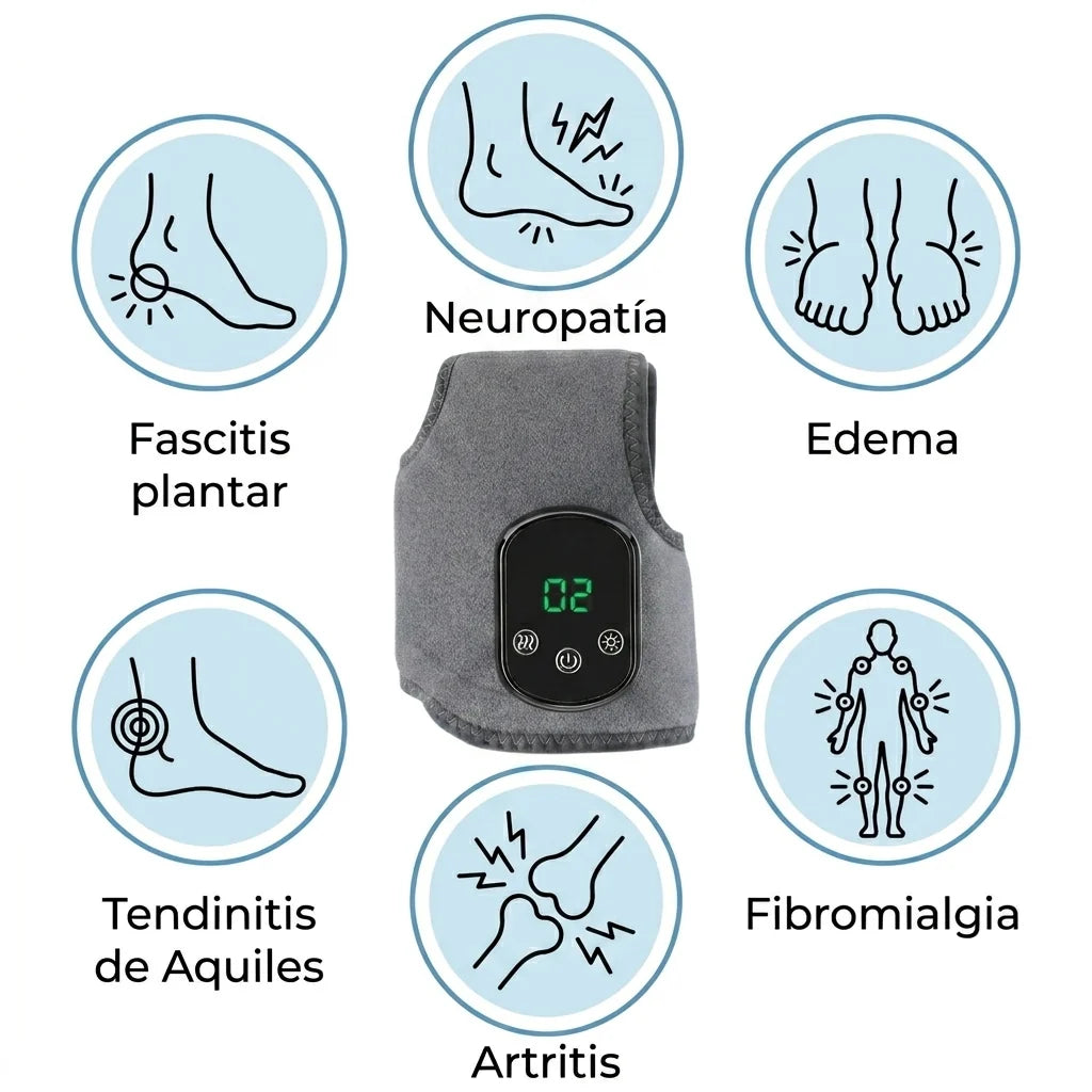 TheraPie™ — Masajeador 3-en-1: Alivia Hinchazón, Neuropatía y Fascitis en 5 Minutos