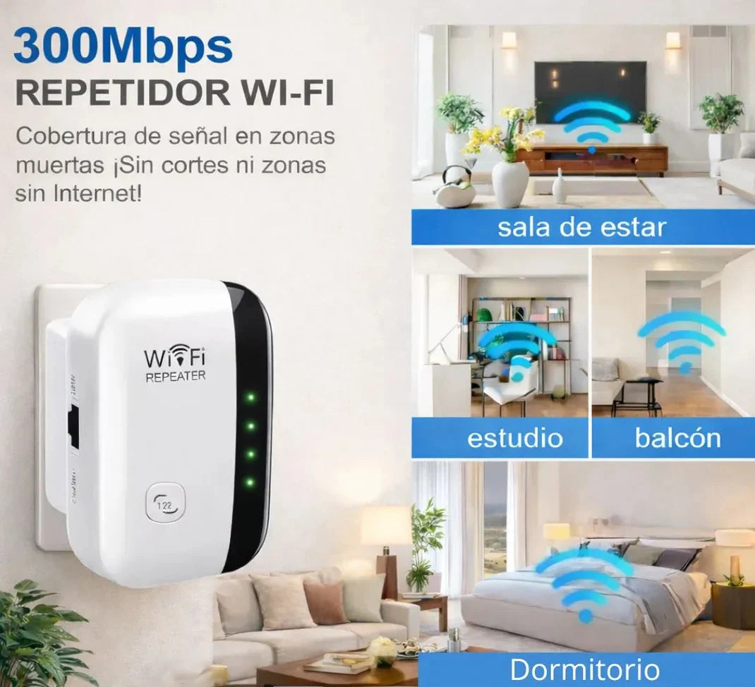 Repetidor WiFi Hogar – Amplía tu Cobertura – Señal Estable en Toda la Casa