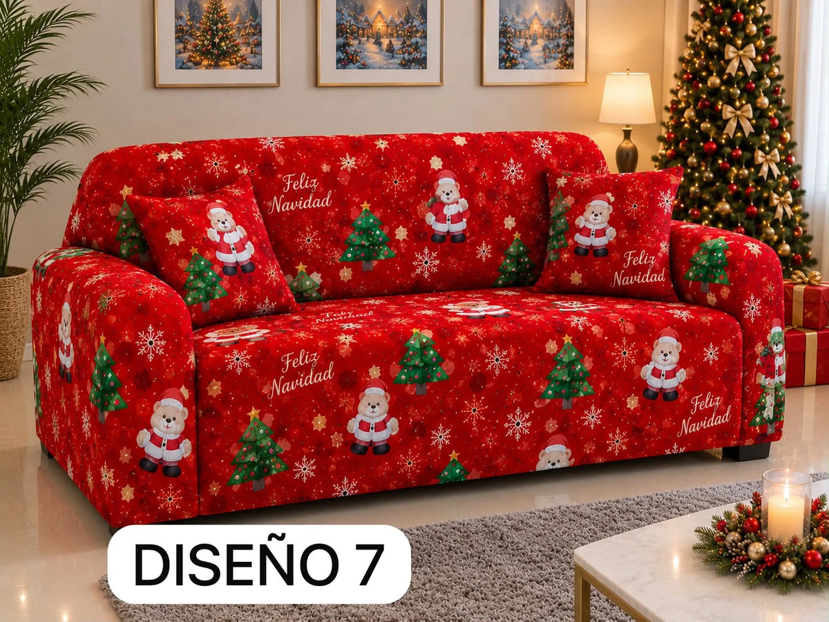 Funda Navideña para Mueble de 3-2 O 1 puesto