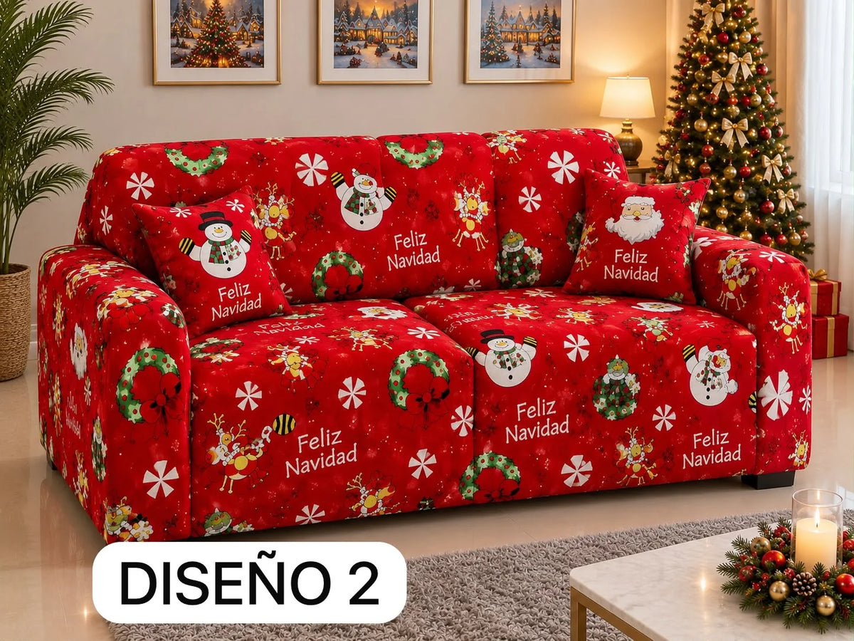 Funda Navideña para Mueble de 3-2 O 1 puesto