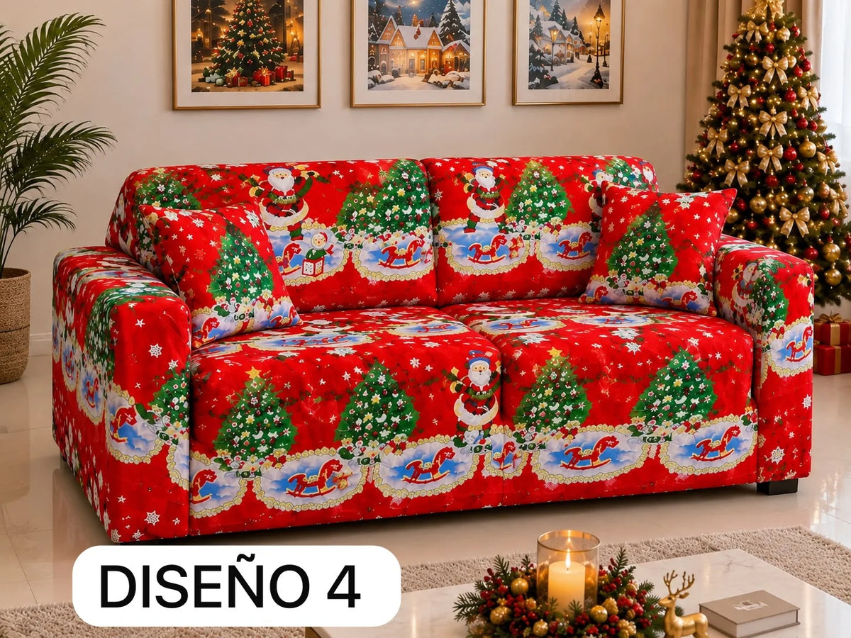 Funda Navideña para Mueble de 3-2 O 1 puesto