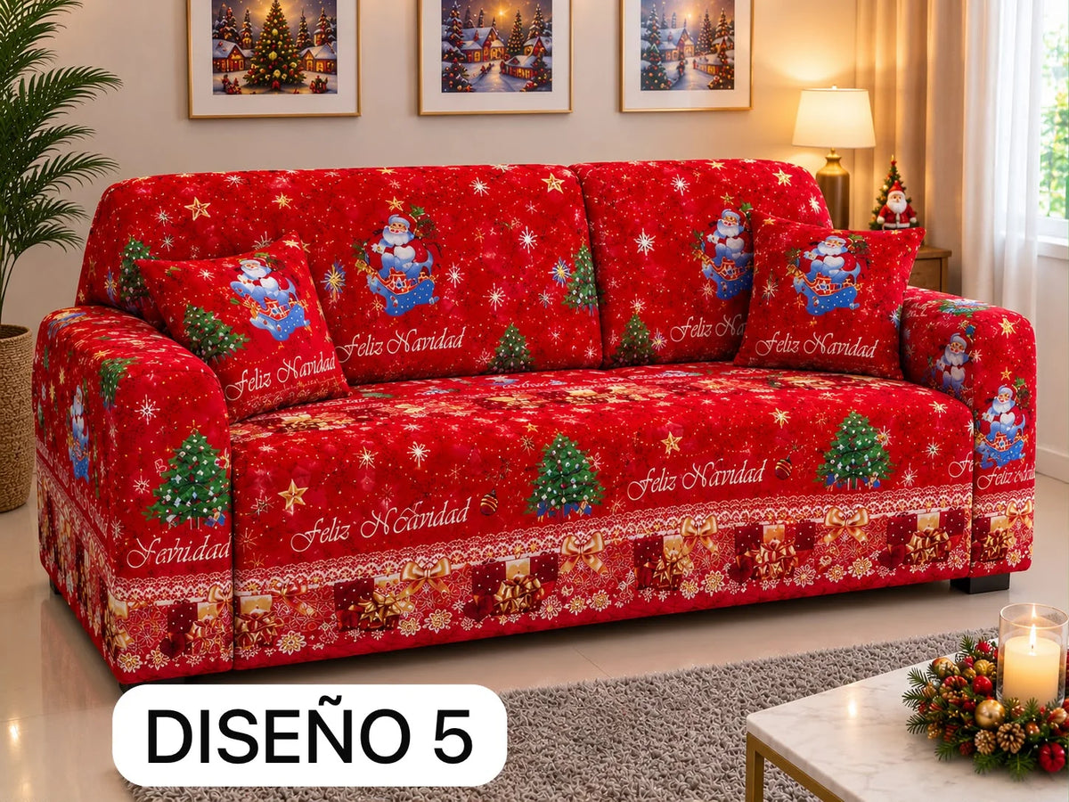 Funda Navideña para Mueble de 3-2 O 1 puesto