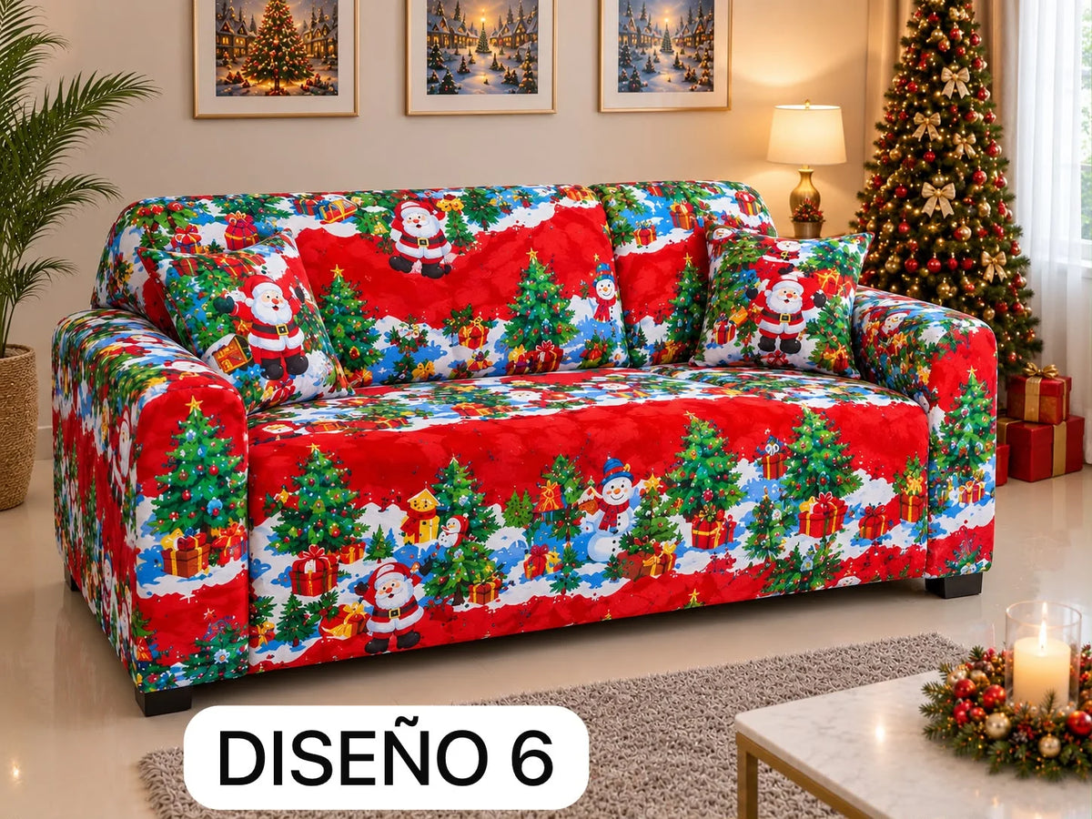 Funda Navideña para Mueble de 3-2 O 1 puesto