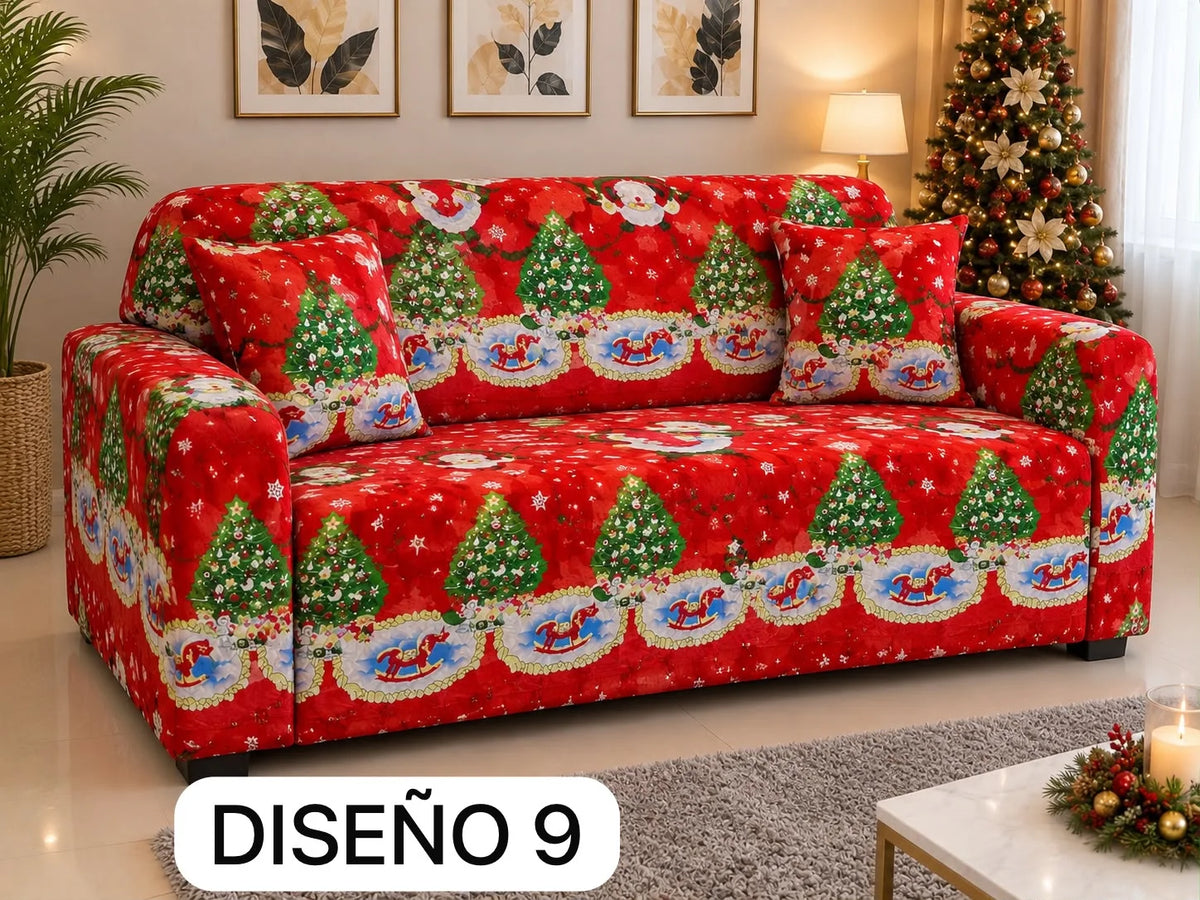 Funda Navideña para Mueble de 3-2 O 1 puesto