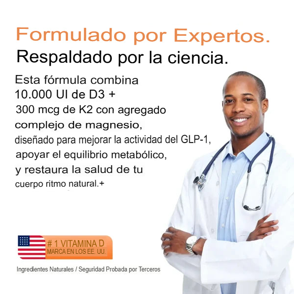 Vitamina D3 y K2 90cápsulas blandas™ En dosis clínicas + magnesio y aceite de coco para una máxima absorción.