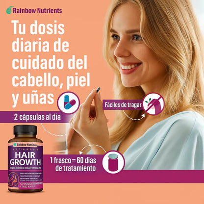 Elevante Hair Growth™ X 120 Capsulas - Vitaminas Capilares Premium