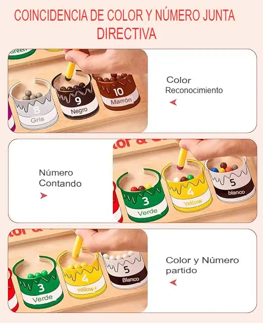 Laberinto magnético® Clasificación de Colores y Conteo