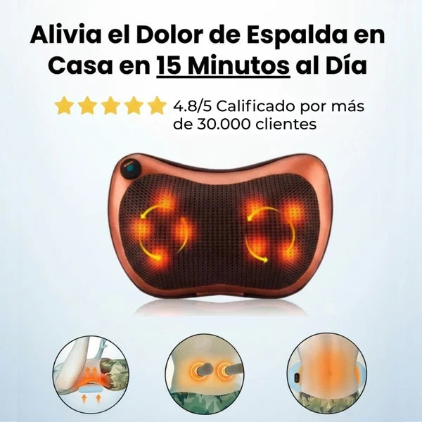 Masajeador con Infrarrojo™ Elimina el dolor por problemas discales y la rigidez matutina sin cirugía, en solo 15 minutos al día