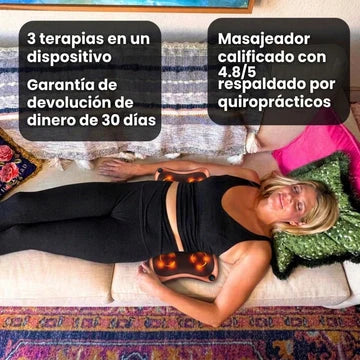Masajeador con Infrarrojo™ Elimina el dolor por problemas discales y la rigidez matutina sin cirugía, en solo 15 minutos al día