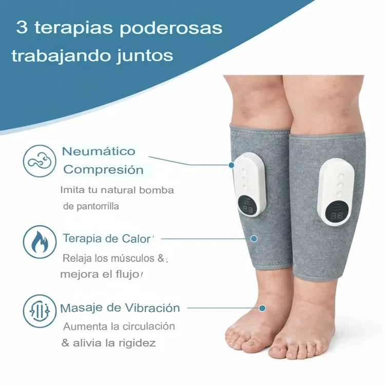 Masajeador de piernas de compresión LegRevive™ 3 en 1 Calor+Vibración+Compresión de aire