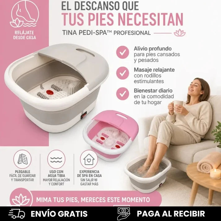 Spa Hidromasaje Plegable 3-en-1™ Relajación profunda en minutos, Calor constante , burbujas y masaje
