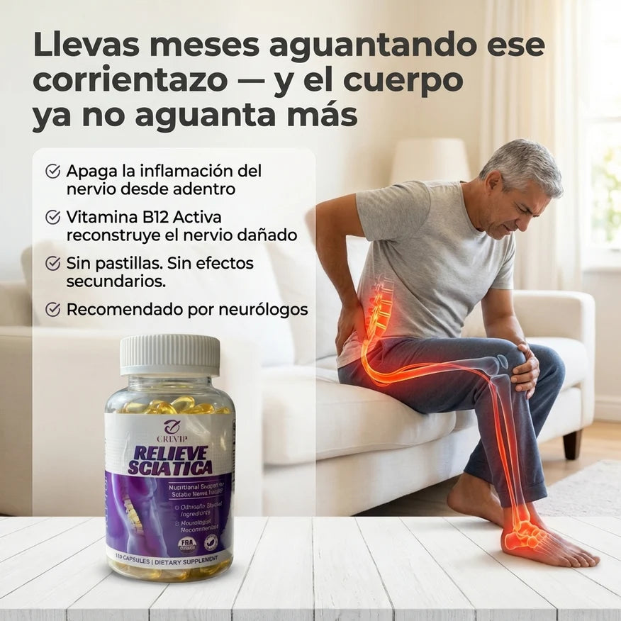 Tratamiento Para el Dolor Ciático | Relieve Sciatica 120 CÁPSULAS SUMINISTRP PARA 60 DÍAS