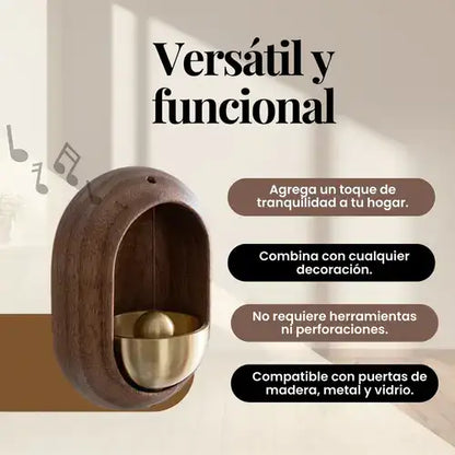 SonArte™ Timbre Campana Vintage en Madera