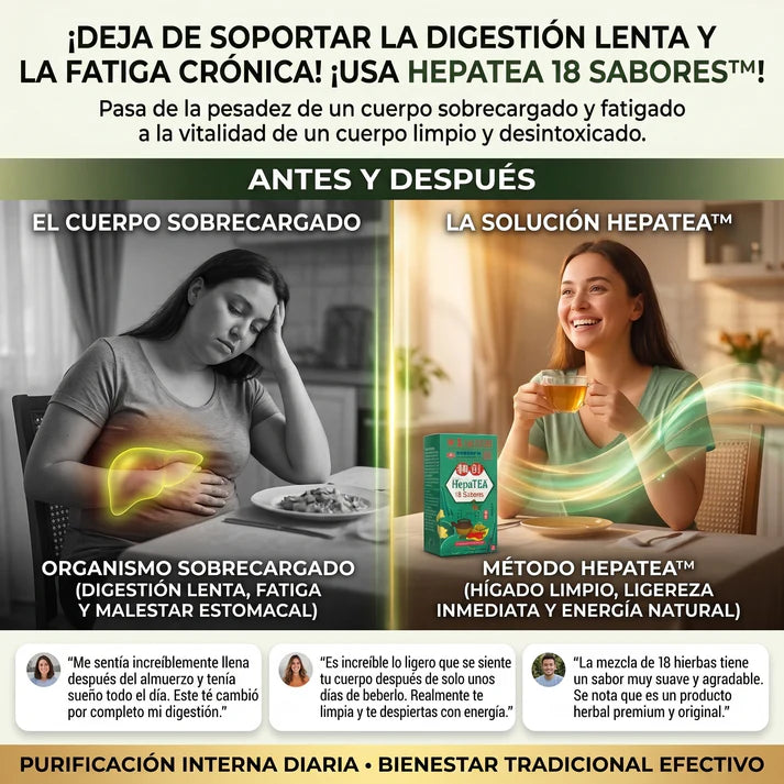 HepaTea 18 Sabores™ Té Protector Hepático Chino X30 Bolsitas