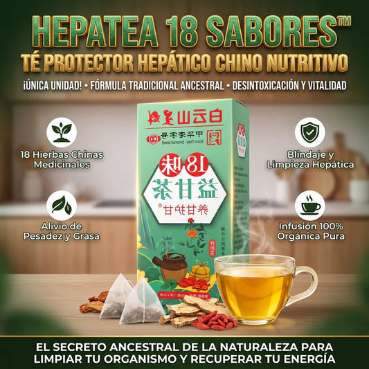HepaTea 18 Sabores™ Té Protector Hepático Chino X30 Bolsitas
