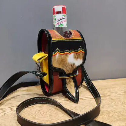 Carriel  de cuero™ Lleva tu media con estilo y tradición paisa.