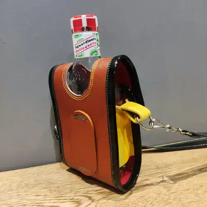 Carriel  de cuero™ Lleva tu media con estilo y tradición paisa.