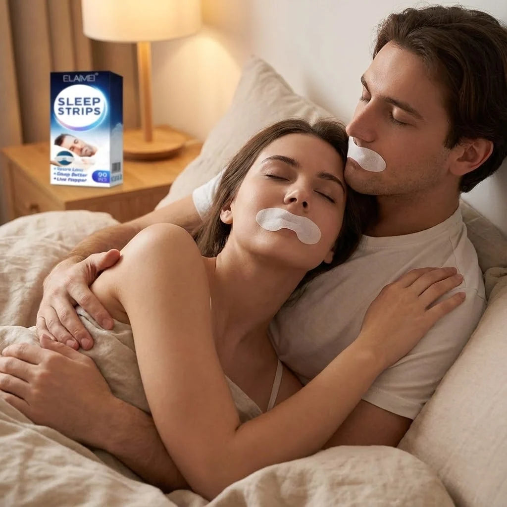 Tiras para dormir Respire™Una solución revolucionaria para combatir los ronquidos, mejorar el sueño y realzar la estructura facial.