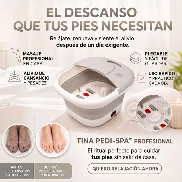 Spa Hidromasaje Plegable 3-en-1™ Relajación profunda en minutos, Calor constante , burbujas y masaje