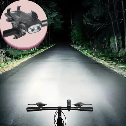 BIKELAMP®  4 en 1 Lámpara , Bocina ,soporte para teléfono y  Batería recargable.
