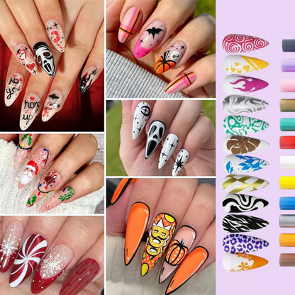 🎁¡Oferta especial! ⏳Nail Art™ Set de 12 rotuladores para decoración de uñas