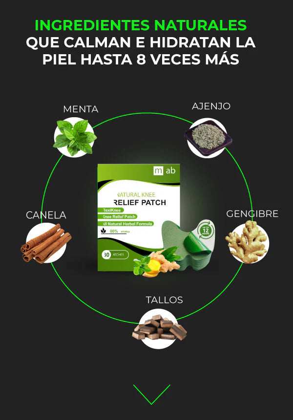 RELIEF PACHT™  PARCHES PARA EL DOLOR EN LAS RODILLAS X2 CAJAS DE PARCHES =20 PAR