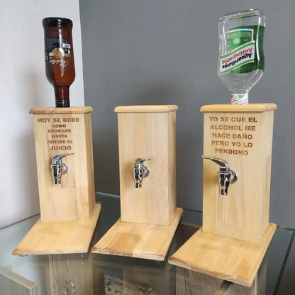 DISPENSADOR DE LICOR© MADERA DE ALTA CALIDAD-Un Lujo para tus Reuniones Familiares