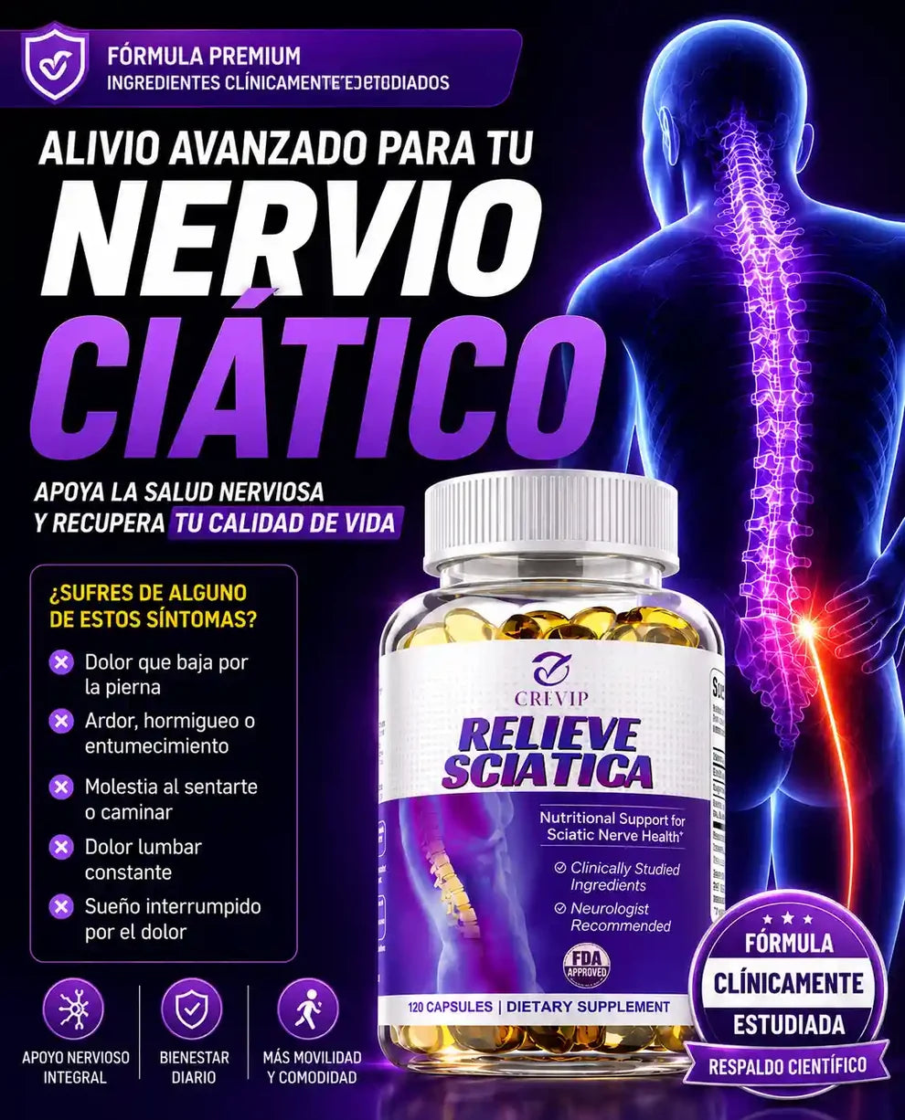 Tratamiento Para el Dolor Ciático | Relieve Sciatica 120 CÁPSULAS SUMINISTRP PARA 60 DÍAS