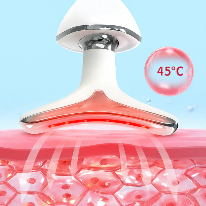 ESCULTOR  LED 7 en 1 ™ Reafirma visiblemente la flacidez de las mejillas en solo 5 minutos al día, sin tratamientos invasivos.
