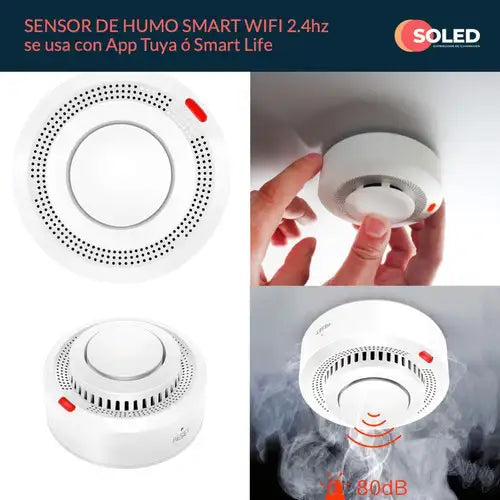 Sensor de Humo WiFi Inteligente™  Protege tu hogar o negocio desde cualquier lugar