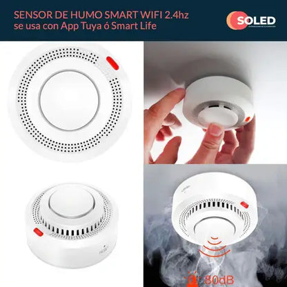Sensor de Humo WiFi Inteligente™  Protege tu hogar o negocio desde cualquier lugar
