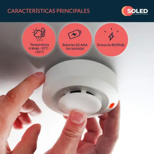 Sensor de Humo WiFi Inteligente™  Protege tu hogar o negocio desde cualquier lugar