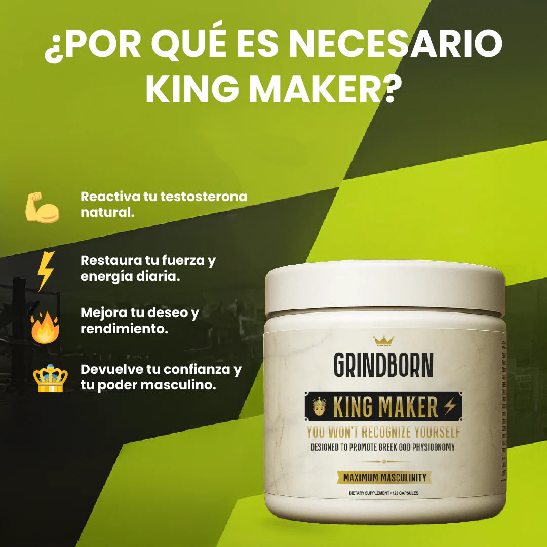 KING MAKER™ X120 CAPSULAS MEJORA EL RENDIMIENTO FÍSICO, Y AUMENTAR LOS NIVELES NATURALES DE TESTOSTERONA