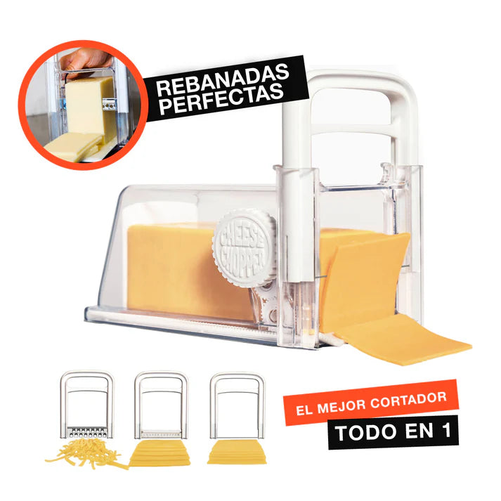 ¡3 en 1 Rebanador,rallador y almacenador de queso!