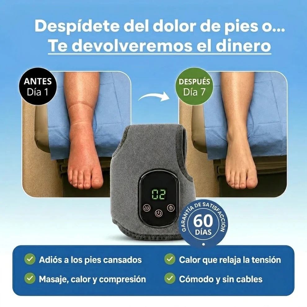 TheraPie™ — Masajeador 3-en-1: Alivia Hinchazón, Neuropatía y Fascitis en 5 Minutos