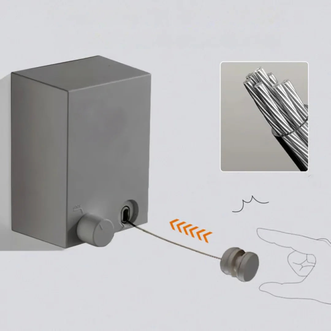 Tendedero retráctil®  Resistente, compacto y ahorra espacio